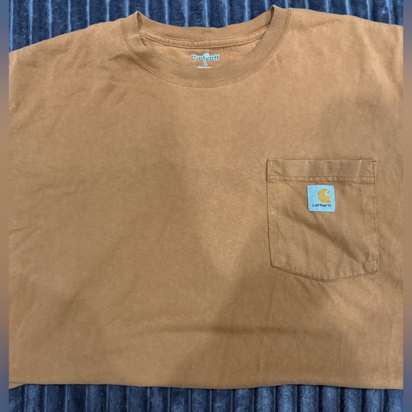Carhartt Tan Logo Pocket Tee - Picture 2 of 3
